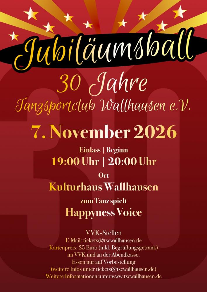 30 Jahre TSC Wallhausen  Wir feiern Jubiläum!